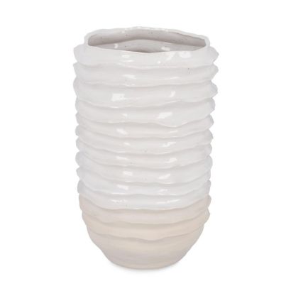 YORI WHITE ROUND VASE H56,5