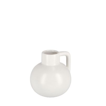 Porcelain carafe vase ELSY 10 cm. white