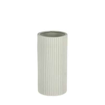 Decorative vase VIVY 10x20,2 cm. light grey