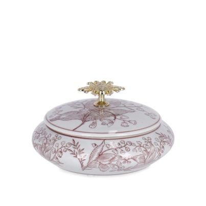 CAI RO RED-WH BOX W-LID D18