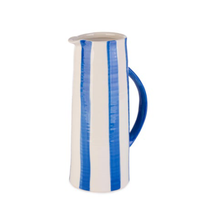 Bizzotto Joly White-Blue Jug Vase H 27.5cm
