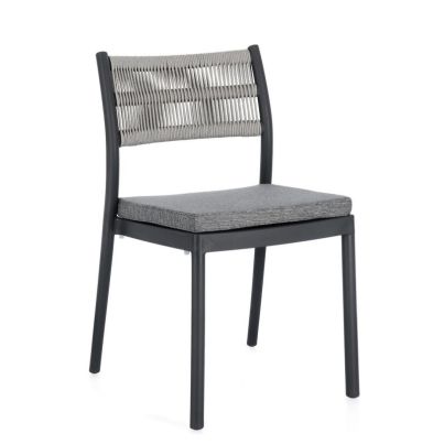 ALVIN CHAIR W-CUSH CHARCOAL/LIGHT GREY
