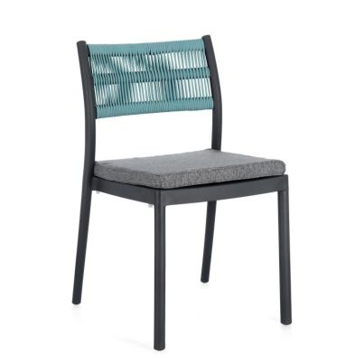 ALVIN CHAIR W-CUSH CHARCOAL/AVIO