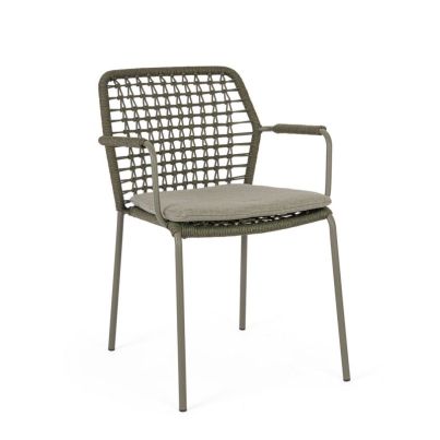 CANAR GREEN CHAIR W-ARMREST W-CUSH