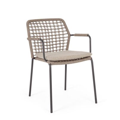 CANAR CHARCOAL CHAIR W-ARMREST W-CUSH
