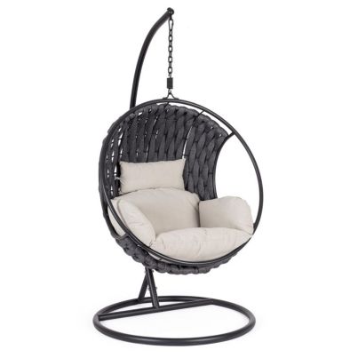 GALAPAGOS BLACK HANG ARMCHAIR W-CUSH