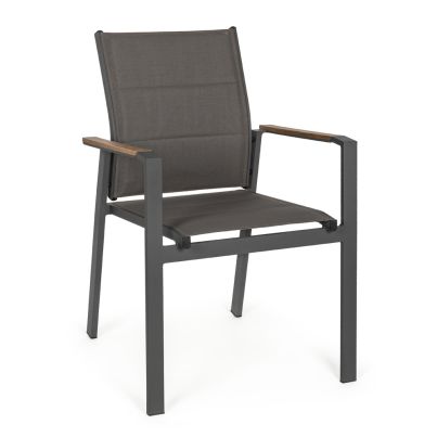 Garden chair with armrests KUBIK 56,5x62x88cm anthracite