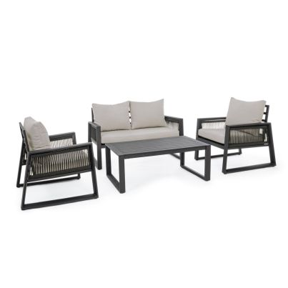 CAPTIVA CHARCOAL LH32 SOFA SET4 WITH CUS