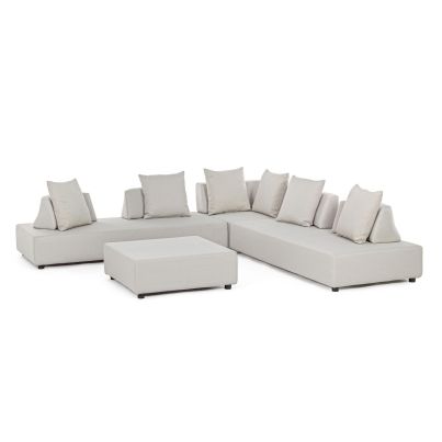 PIPER SAND CORNER SOFA SET4 W-CUSH