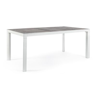 Table MASON 160x90x74cm white/grey