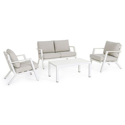 HARLEY WHITE YK11 SOFA SET4 W-CUSH