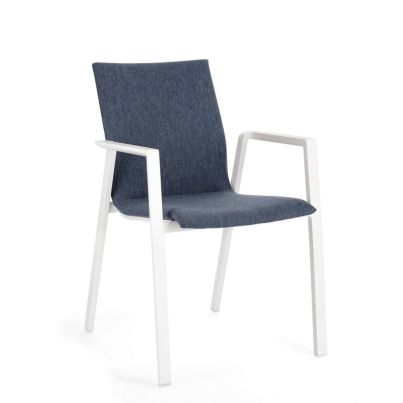 ODEON WHITE-DENIM JX11 CHAIR W-ARMRESTS