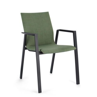 ODEON CHARC-OLIVE JX55 CHAIR W-ARMRESTS