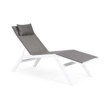 KRION WHITE JX11 CHAISE LONGUE W-HEADRES
