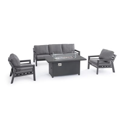 HENDRIX CHARCOAL PG61 SOFA SET4 W-CUSH