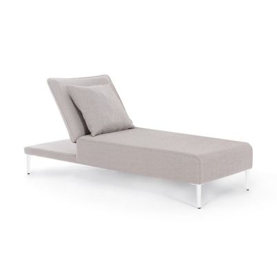 VIPER SINGLE SUNBED W-CUSH.WH.QS20/SAND