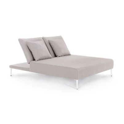 VIPER DOUBLE SUNBED W-CUSH WH.QS20/SAND