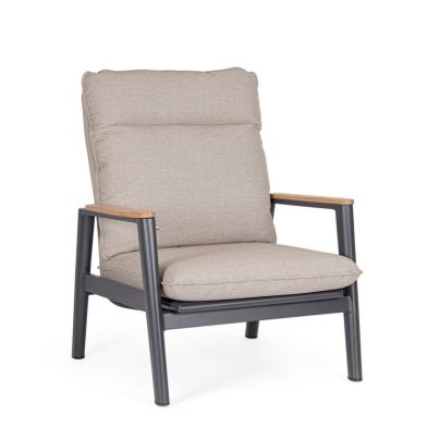 MIGUEL CHARCOA RECL ARMCHAIR W-CUSH JX55