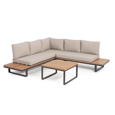 ZELMAR CHARC CORNER SOFA SET W-CUSH YK13