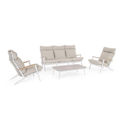 IBISCO WHITE SOFA SET4 W-CUSH WG20