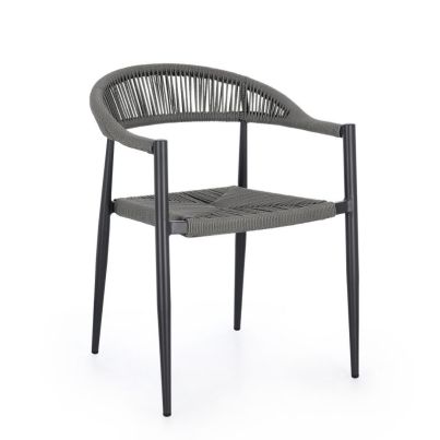 JANDIA CHARC SA26/GREY CHAIR W-ARMREST