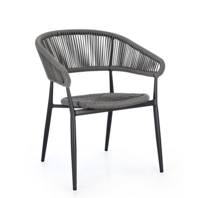 ALGAIDA CHARCOAL/GREY CHAIR W-ARMREST
