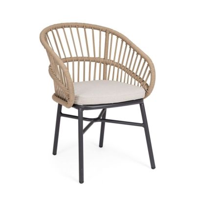 ODIVELAS BEIGE CHAIR W-ARMR W-CUSH