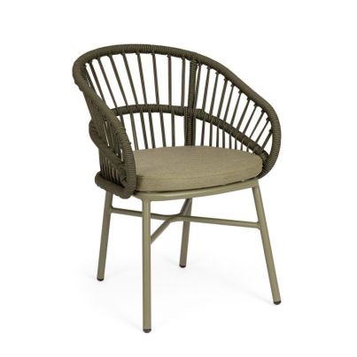 ODIVELAS GREEN CHAIR W-ARMR W-CUSH