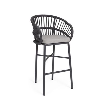 ODIVELAS CHARCOAL BAR STOOL W-CUSH