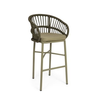 ODIVELAS GREEN BAR STOOL W-CUSH
