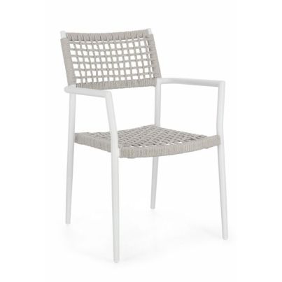 CALETA WHITE JA61 CHAIR W-ARMREST