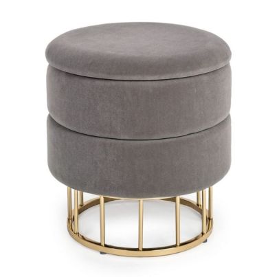 PAVLINA DARK GREY STORAGE STOOL