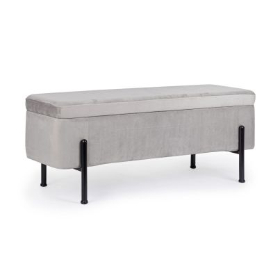 IRINA LIGHT GREY 2 SEATS BENCH W-CONT.