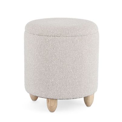 ZENA LIGHT GREY STORAGE STOOL