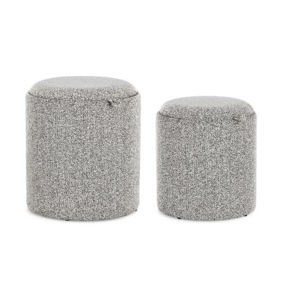 SASHA L.GREY STORAGE POUF W-TRAY
