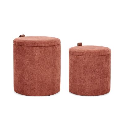 KATIA GINGER POUF W-STORAGE SET2