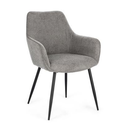 Chair with armrest CORA 58x63x85,5 cm. dark gray