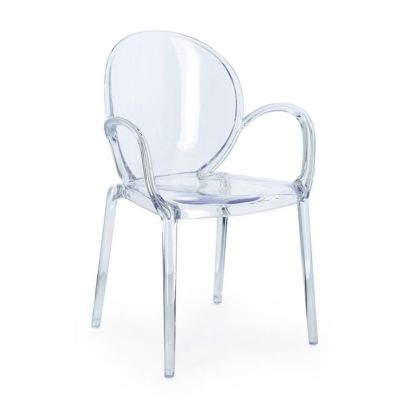 CAMILLA TRANSP.CHAIR W-ARMRESTS