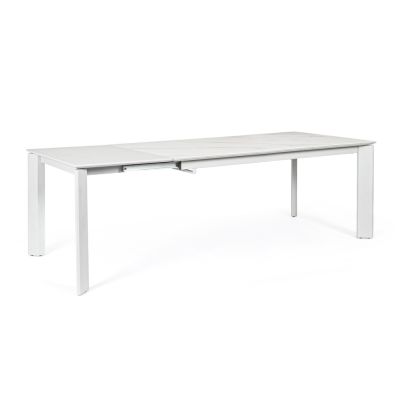 Extendable table BRIVA 160-220x90x76cm white/grey