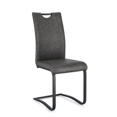 KENNETH CHARCOAL PU CHAIR