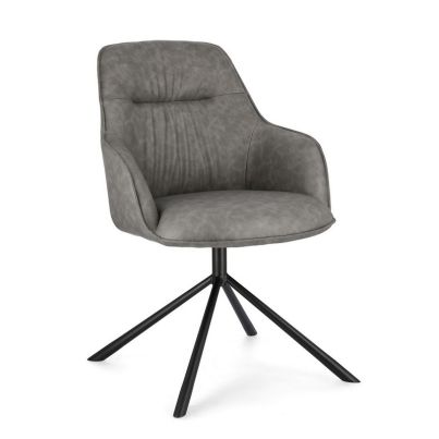 GRANT GREY PU ARMCHAIR