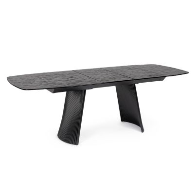 Extendable dining table Oliver, 180-220x90 cm, Glass