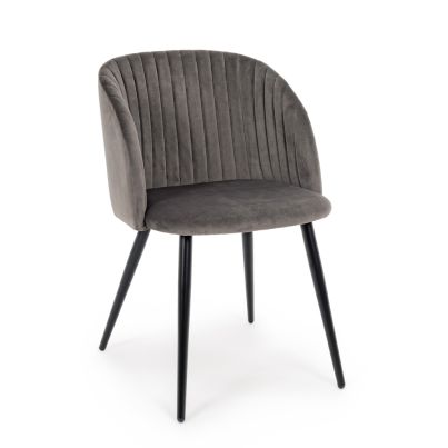 Chair QUEEN VELVET 53x57x81,5cm dark grey