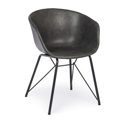 WARHOL GREY VINTAGE PU CHAIR