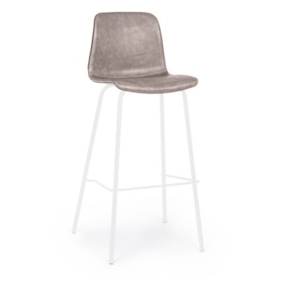 KYRA BEIGE VINTAGE PU WHITE BAR STOOL