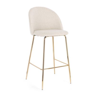 Bar stool CARRY 51x55x105cm ivory/gold