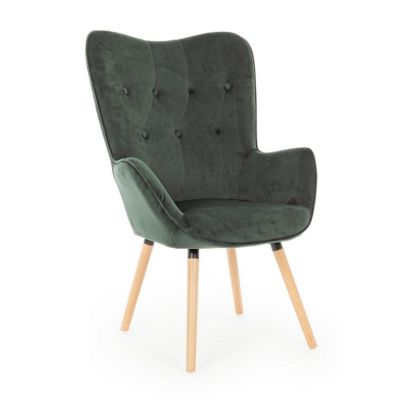 JULIET DARK GREEN VELVET ARMCHAIR