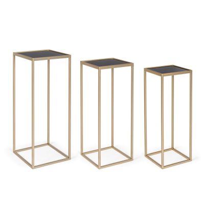 NUCLEOS GOLD SET3 COFFEE TABLE SQUARE