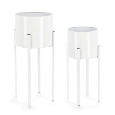 Plant stand 2 pcs./set ESTER 28x65 cm./23x55 cm. white