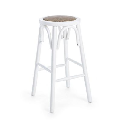 CIRCLE WHITE BAR STOOL